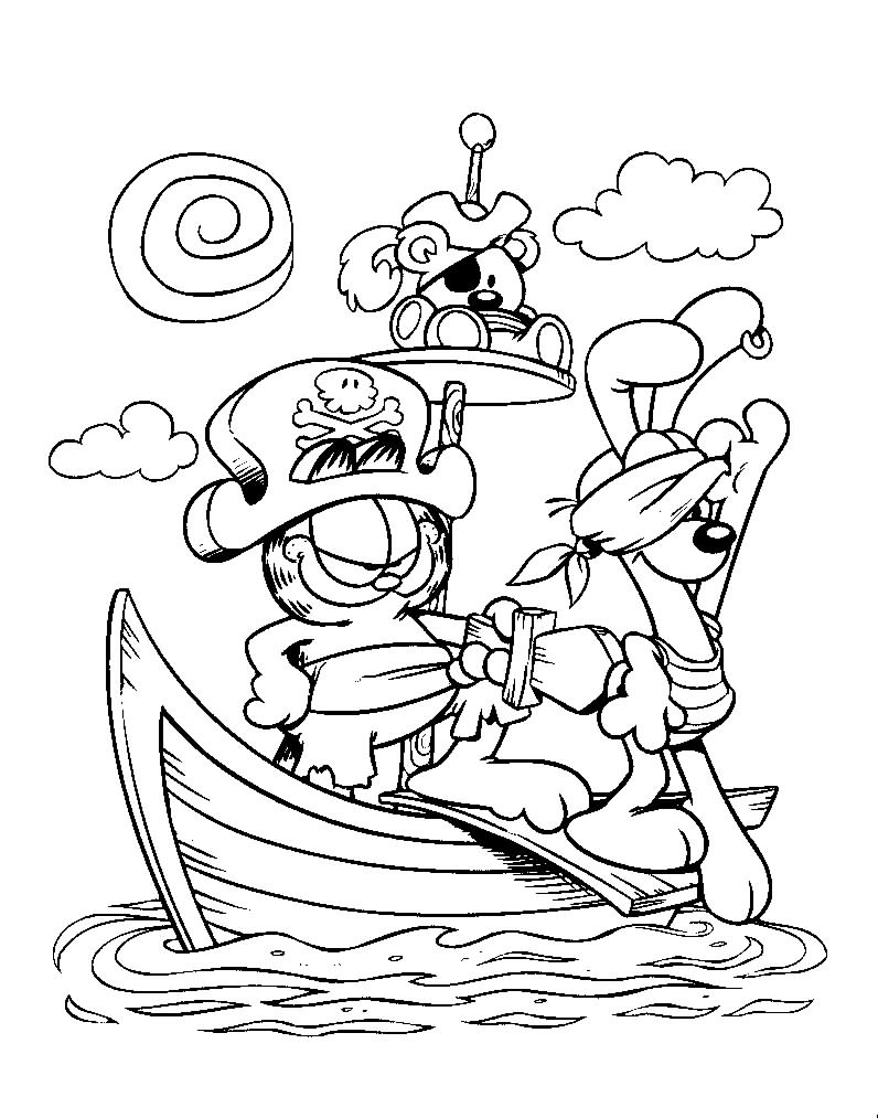 garfield and arlene coloring pages - photo #18