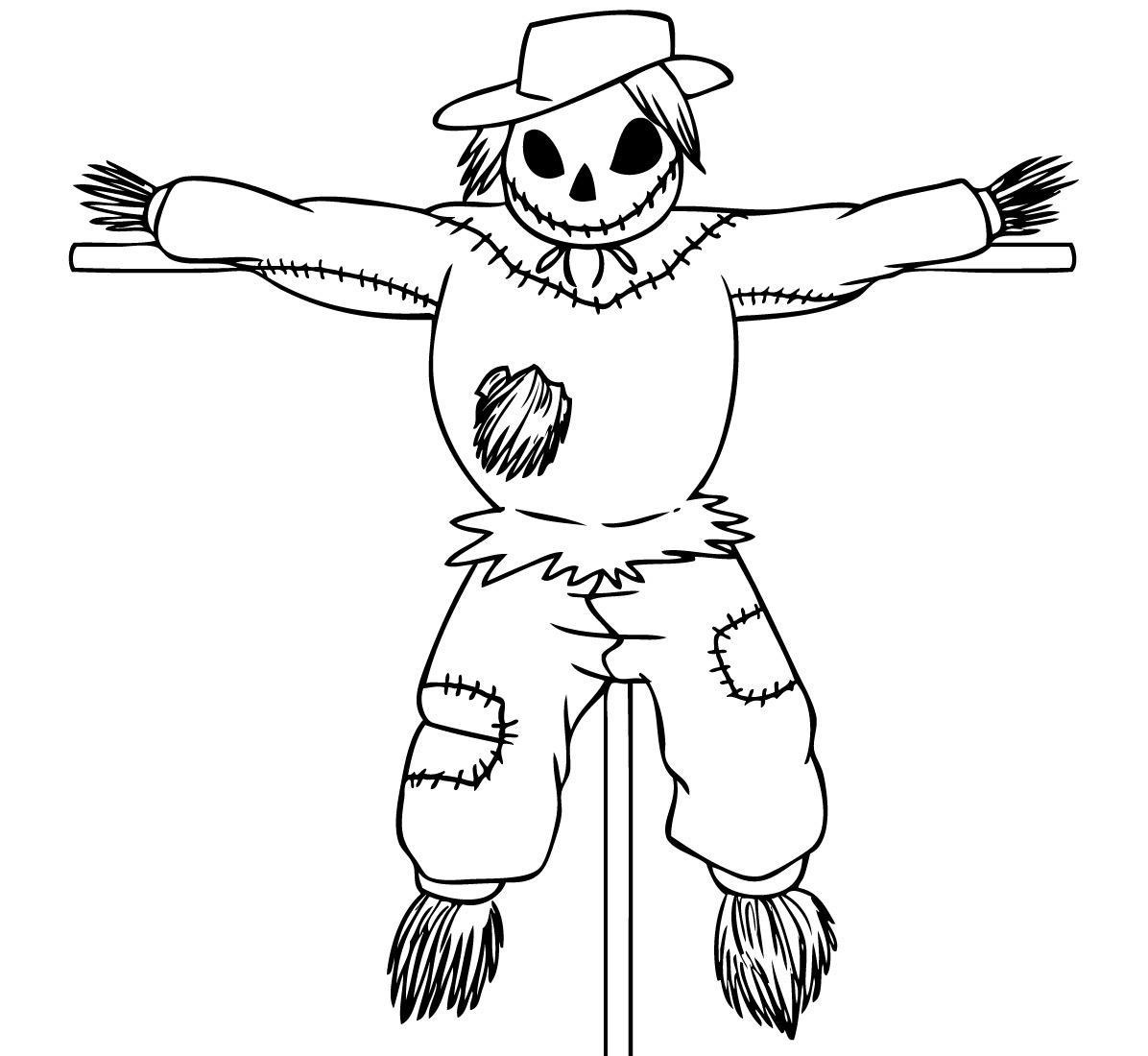 s is for scarecrow coloring pages - photo #45