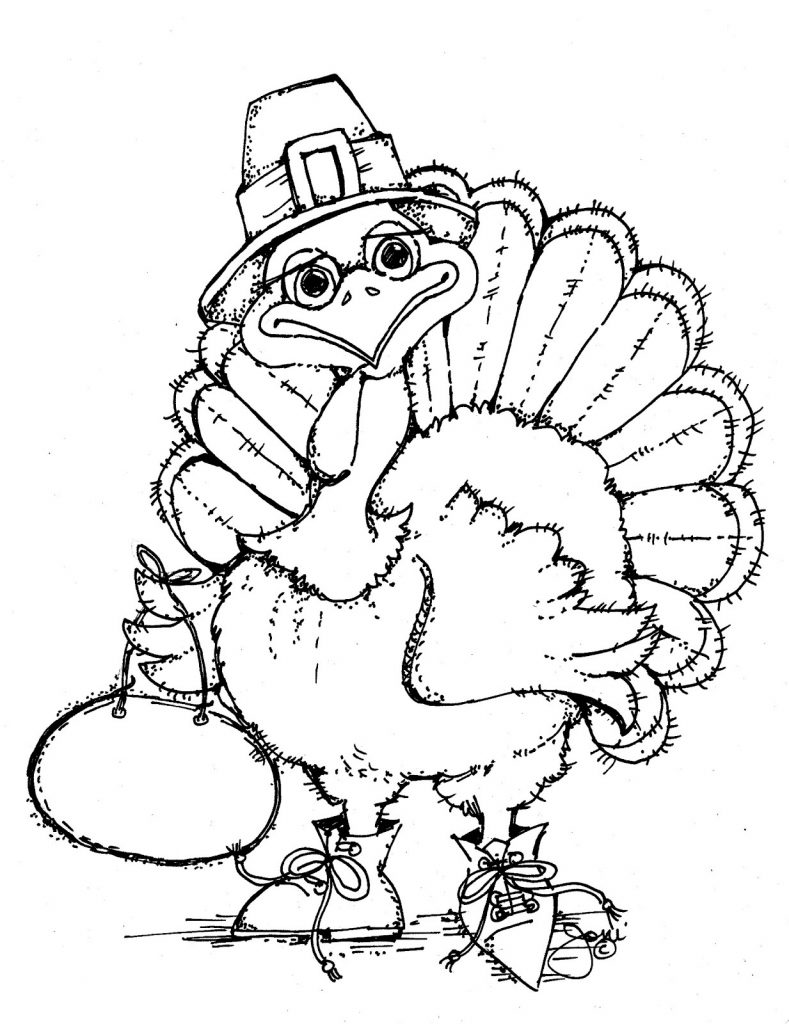 a turkey for thanksgiving coloring pages - photo #38