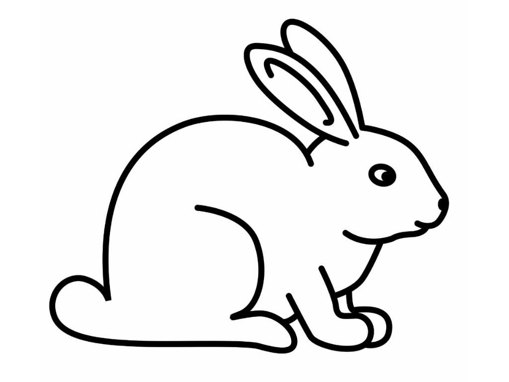 free black and white bunny clipart - photo #43