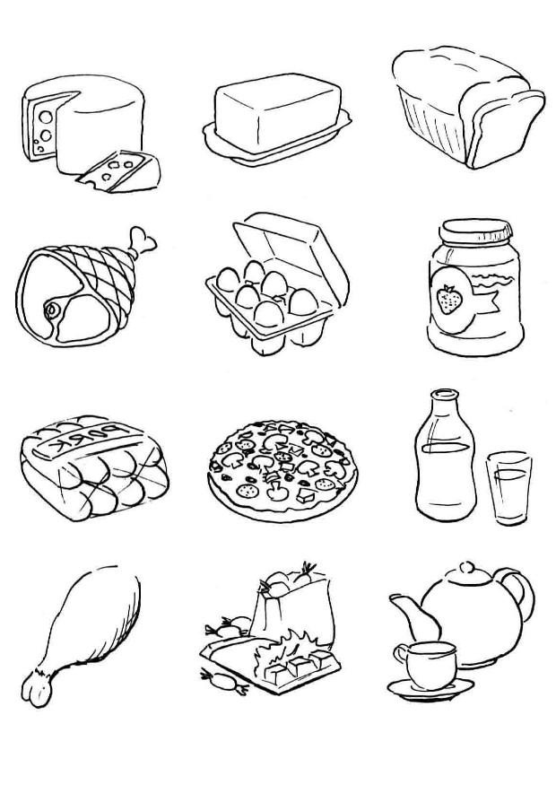 e numbers food coloring pages - photo #28