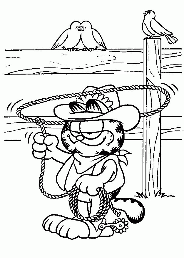 garfield and arlene coloring pages - photo #7