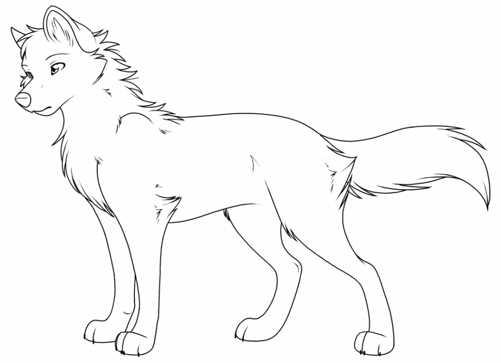 flower wolf pups Colouring Pages