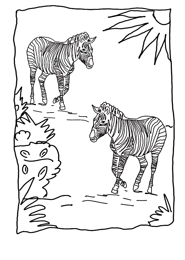 zebra with no stripes coloring pages - photo #42