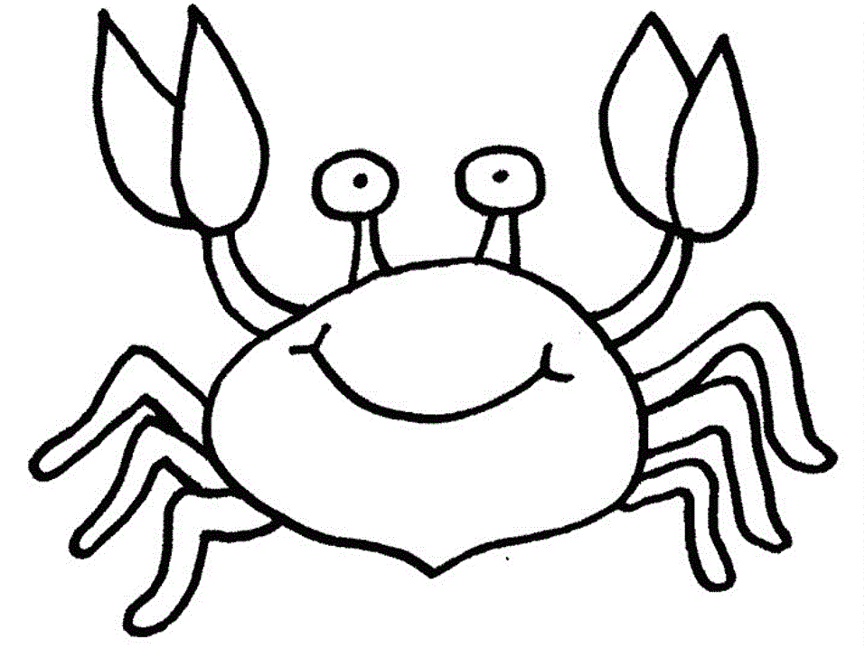 Crab drawing to color