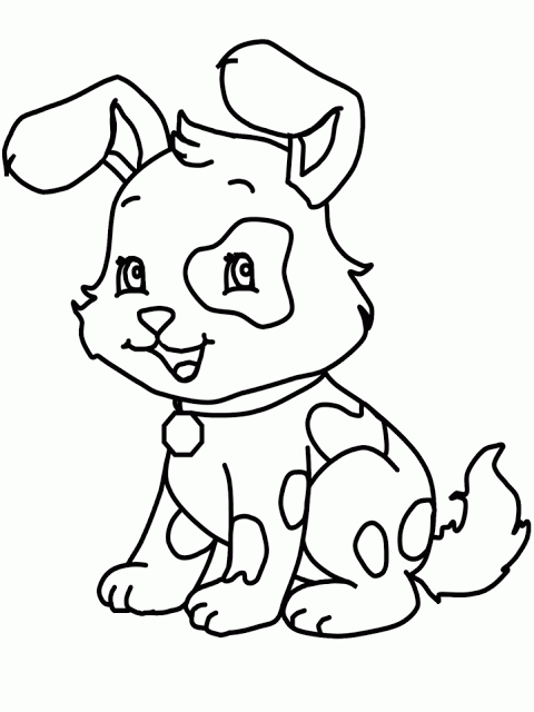 a pic of a dog coloring pages - photo #16