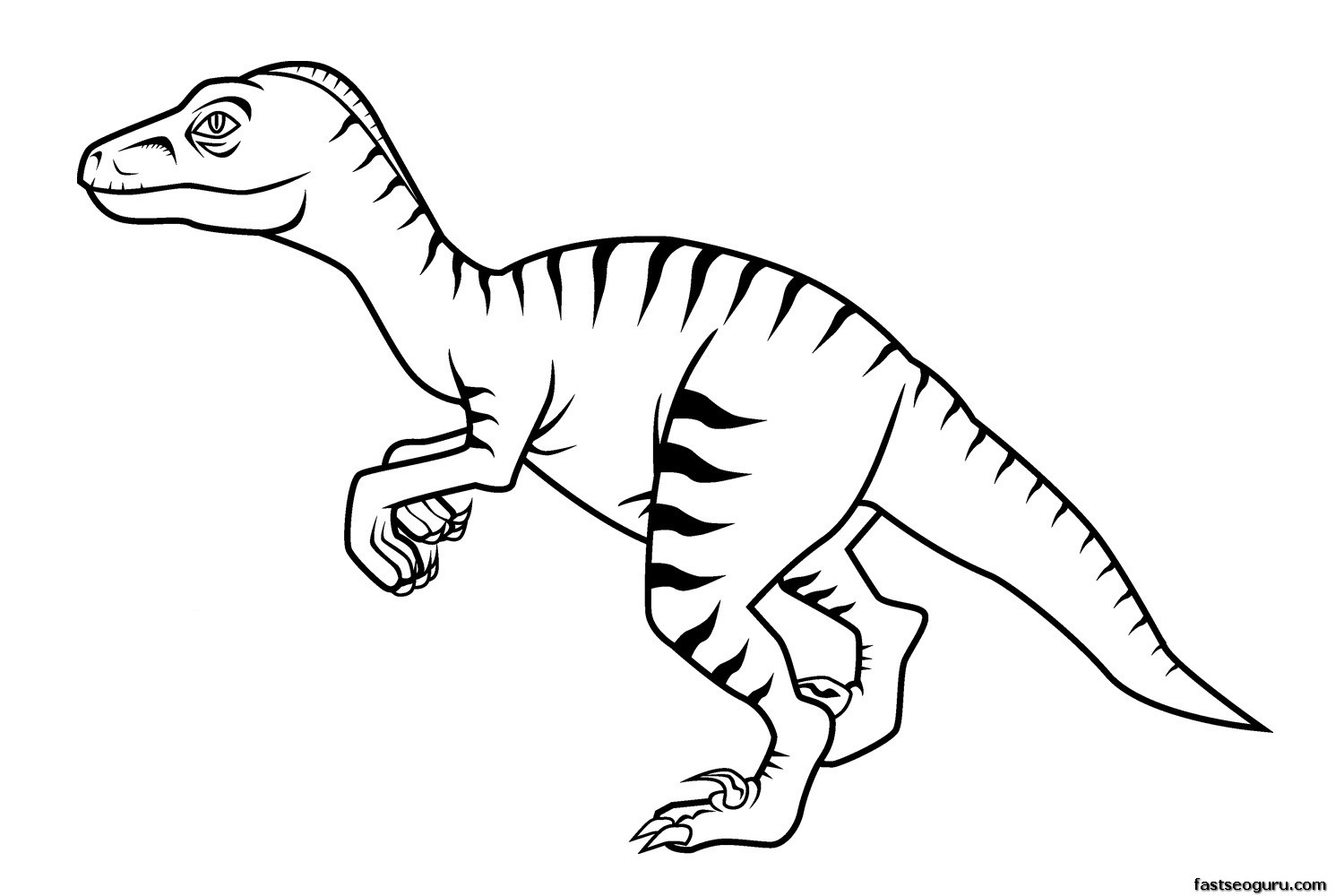 dinosaurs coloring pages raptor - photo #6