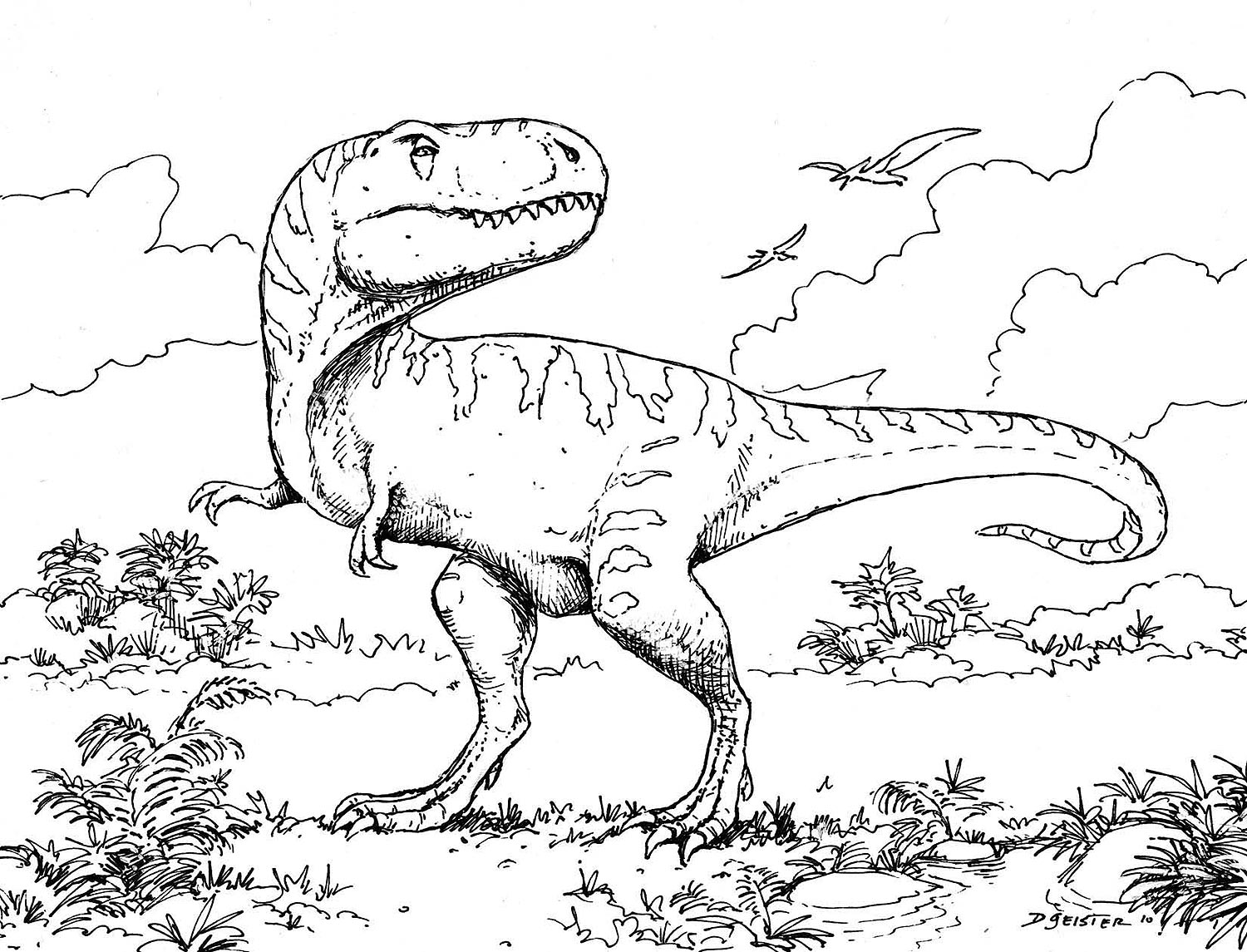 t rex coloring pages for preschoolers - photo #23