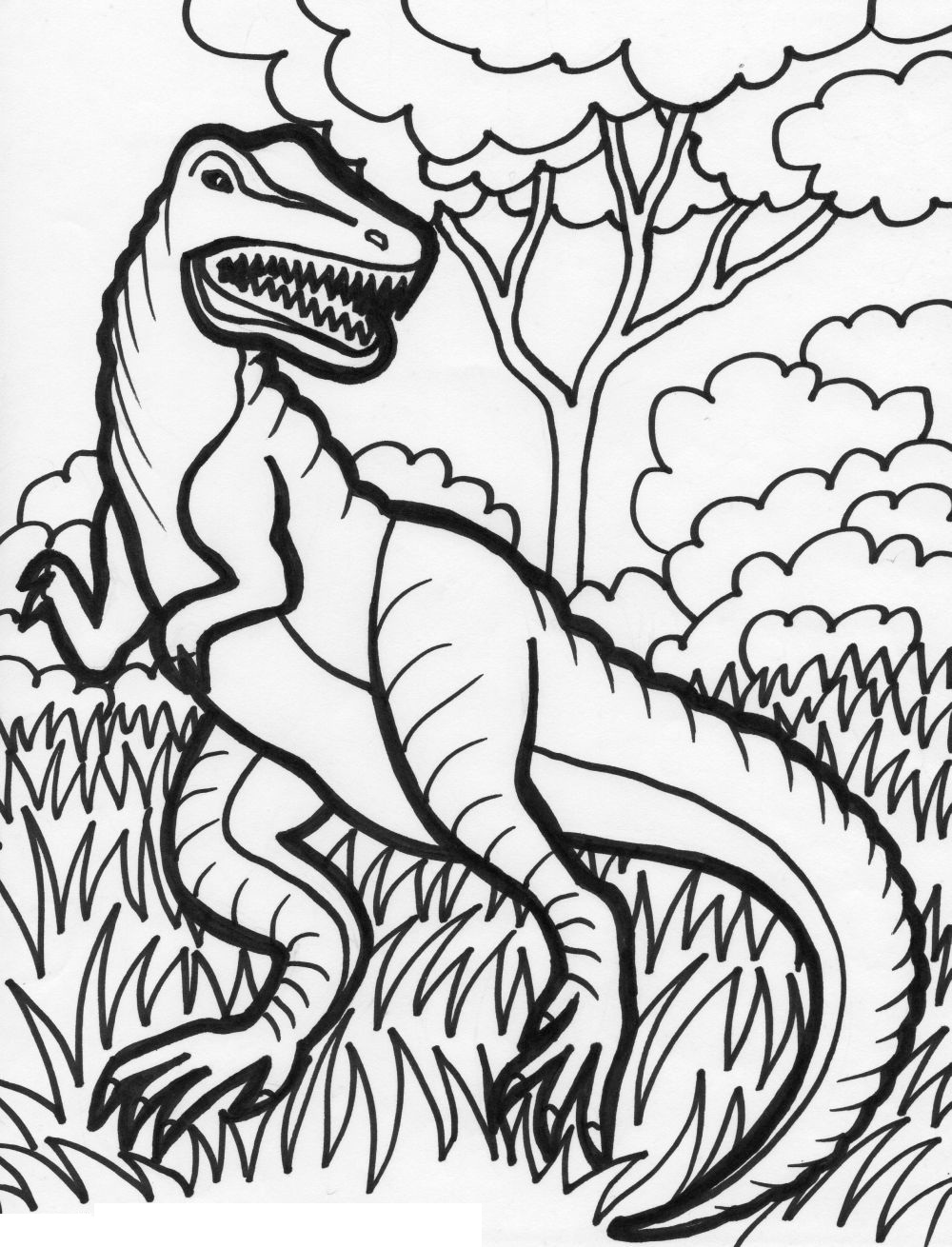 t rex coloring pages for preschoolers - photo #42