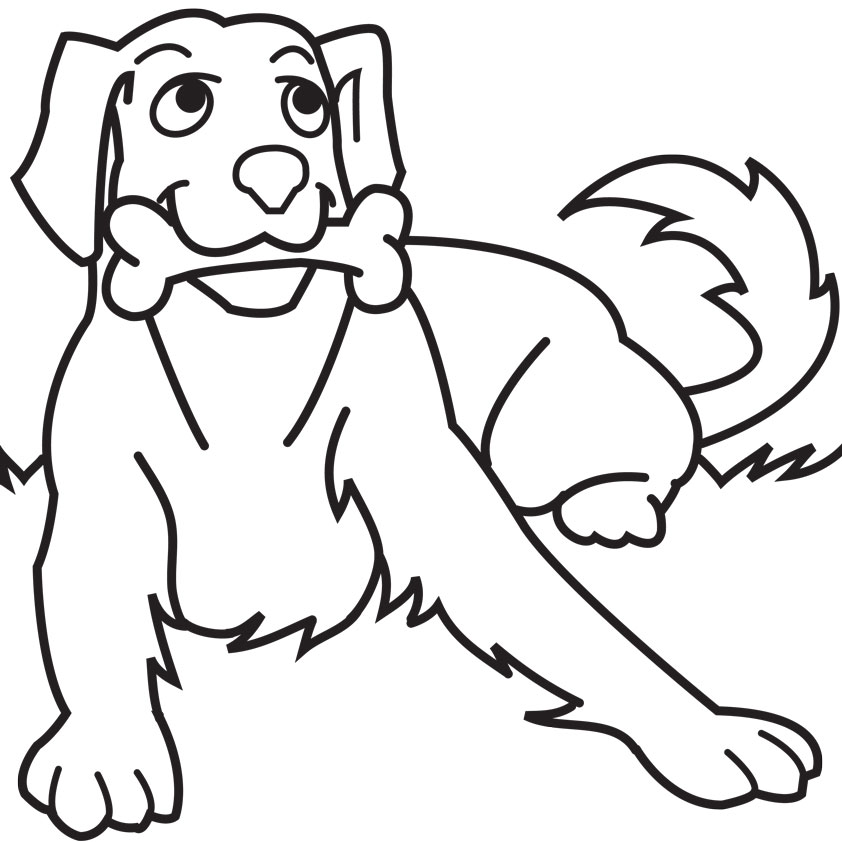 images of dog coloring pages for kids - photo #1