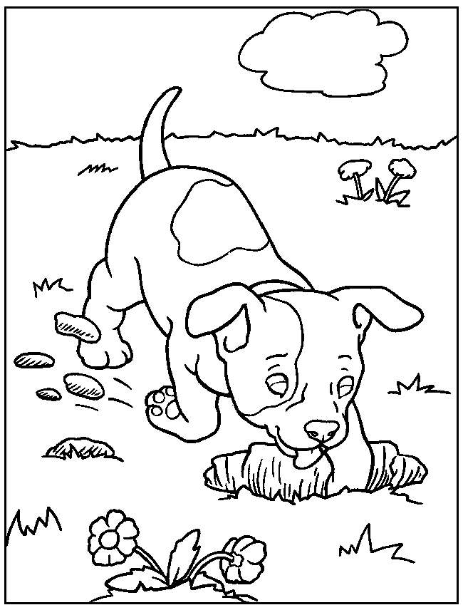images of dog coloring pages for kids - photo #47