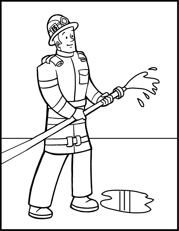 fireman coloring book pages - photo #17