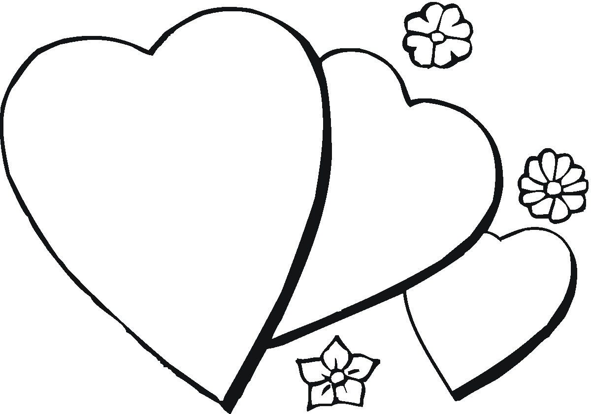 valentine coloring pages hearts and flowers - photo #17