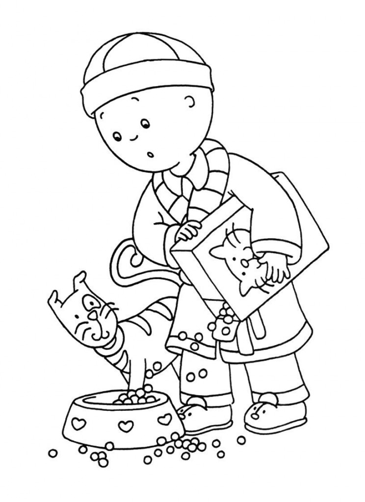 caillou coloring pages free - photo #11