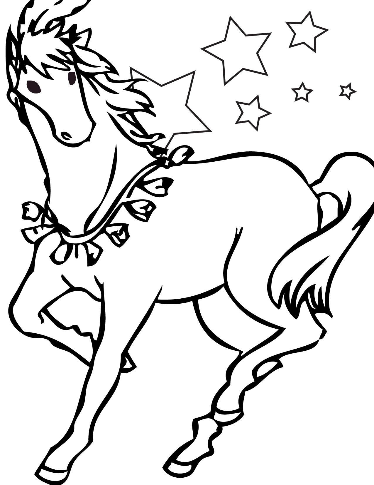 images of coloring pages of horses - photo #5