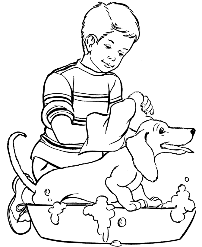 images of dog coloring pages for kids - photo #11