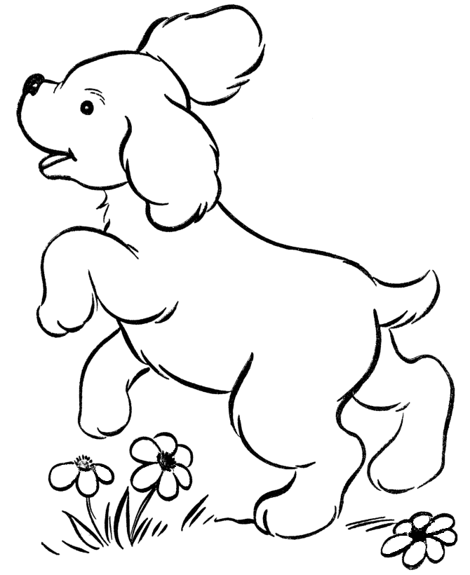 a coloring pages of a puppy - photo #7