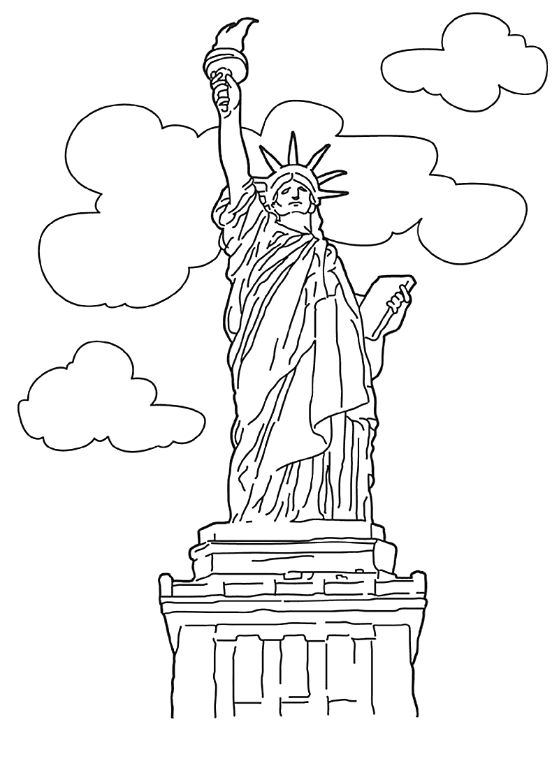 Free Printable Statue Of Liberty Coloring Pages For Kids