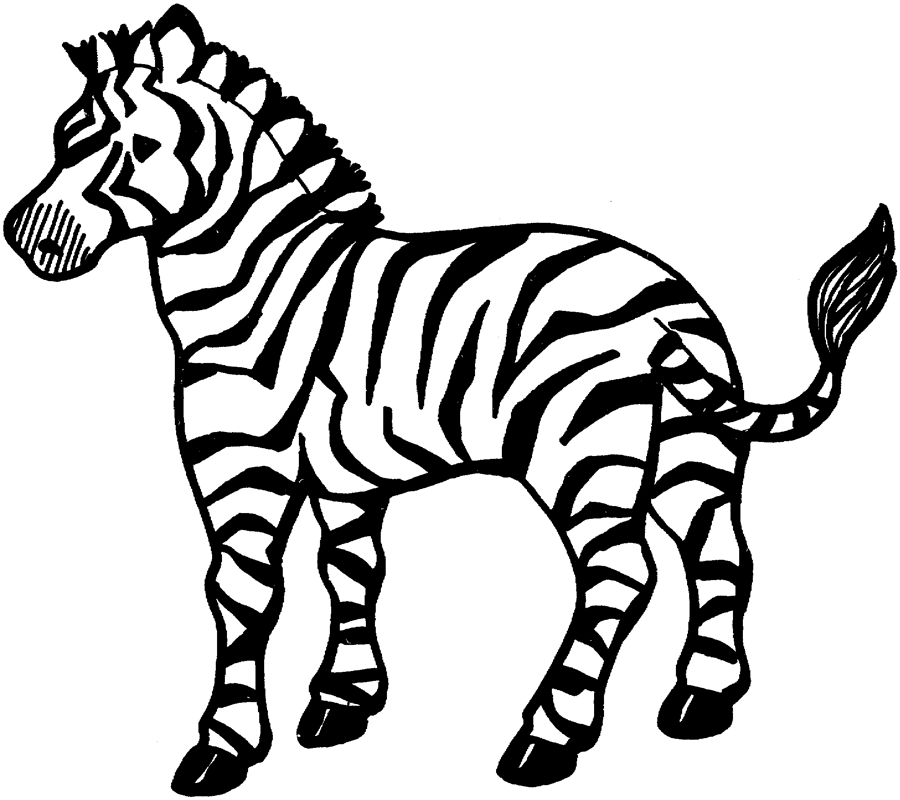 zebra coloring pages for preschoolers - photo #6