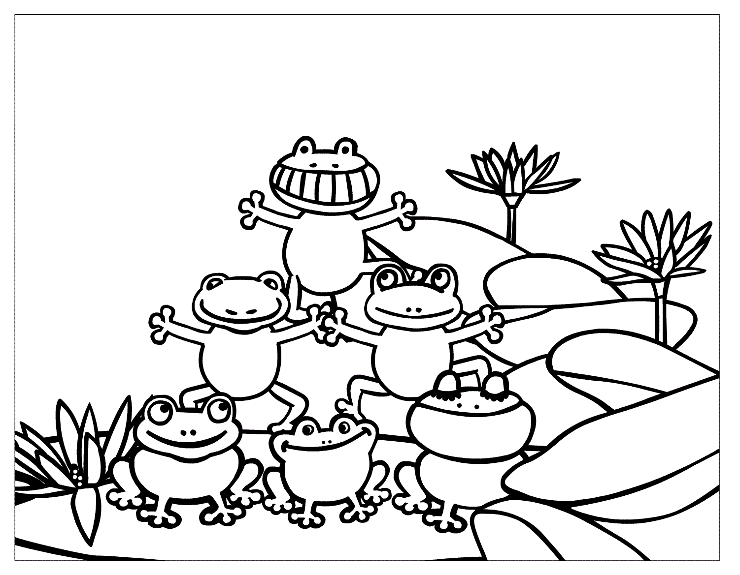 queen frog coloring pages for kids - photo #32