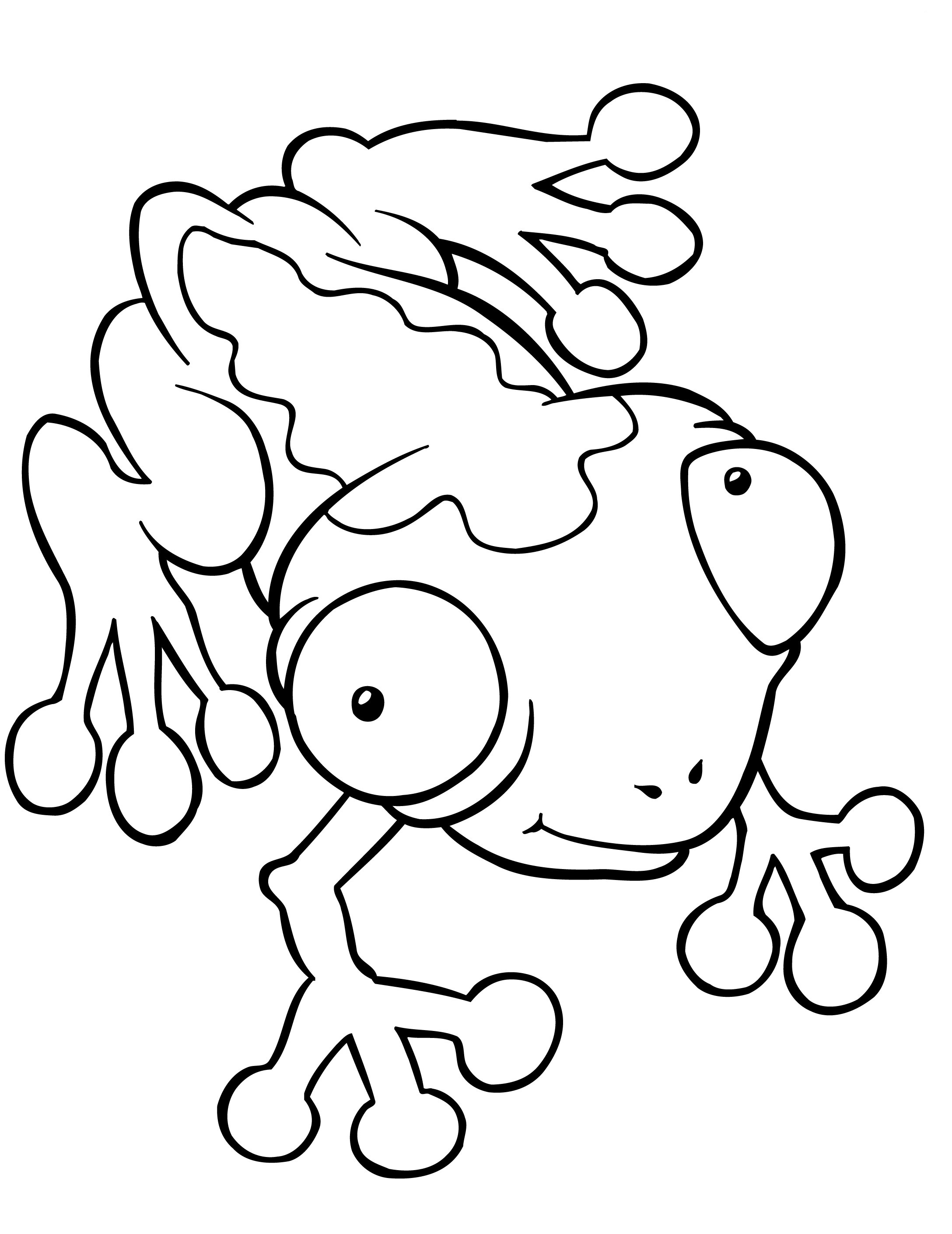 Cute Frog Coloring Pages images
