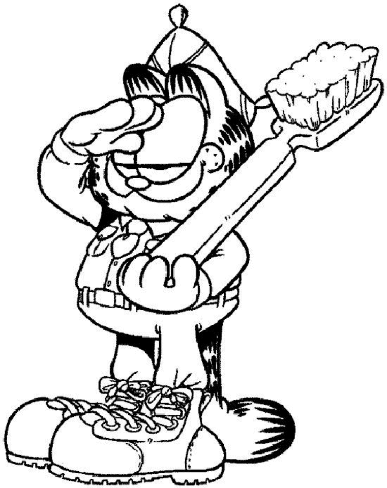 garfield and odie coloring pages for kids - photo #31