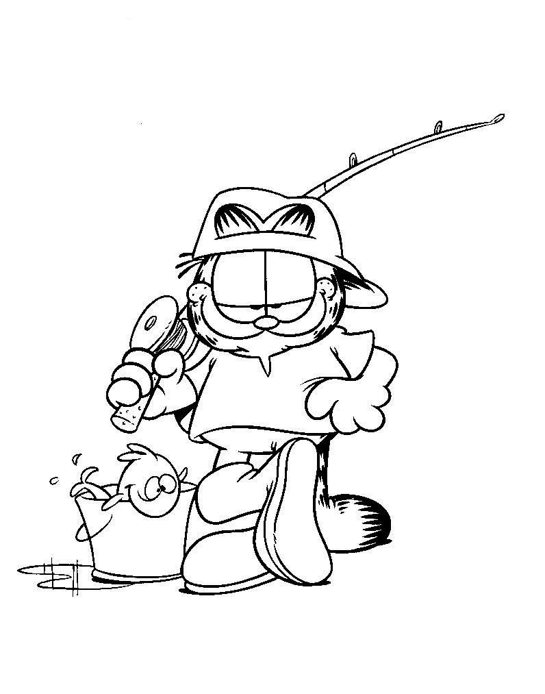 garfeild and odie coloring pages - photo #34