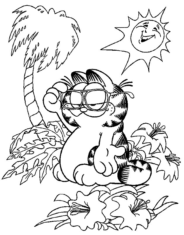 garfield free coloring pages - photo #23