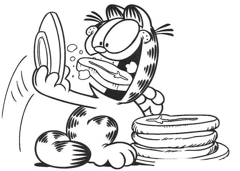 garfield and odie coloring pages for kids - photo #6
