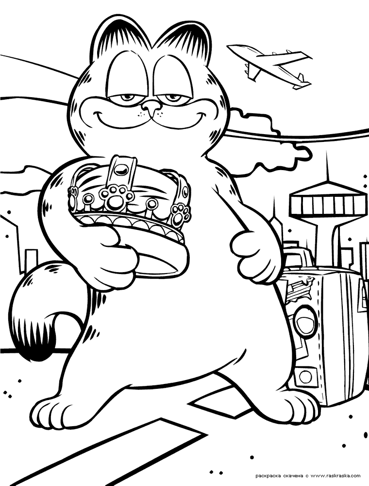 garfield and odie coloring pages for kids - photo #24