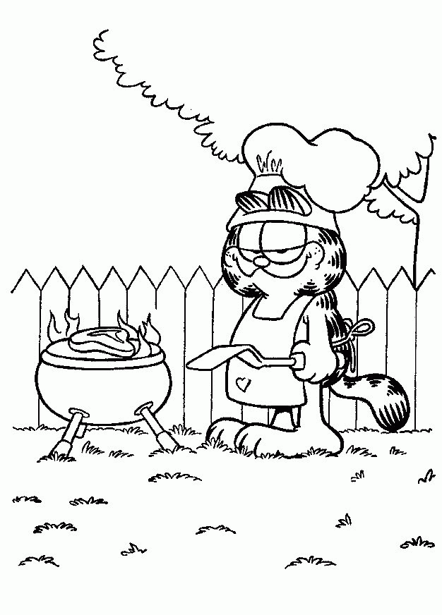 garfield and arlene coloring pages - photo #24
