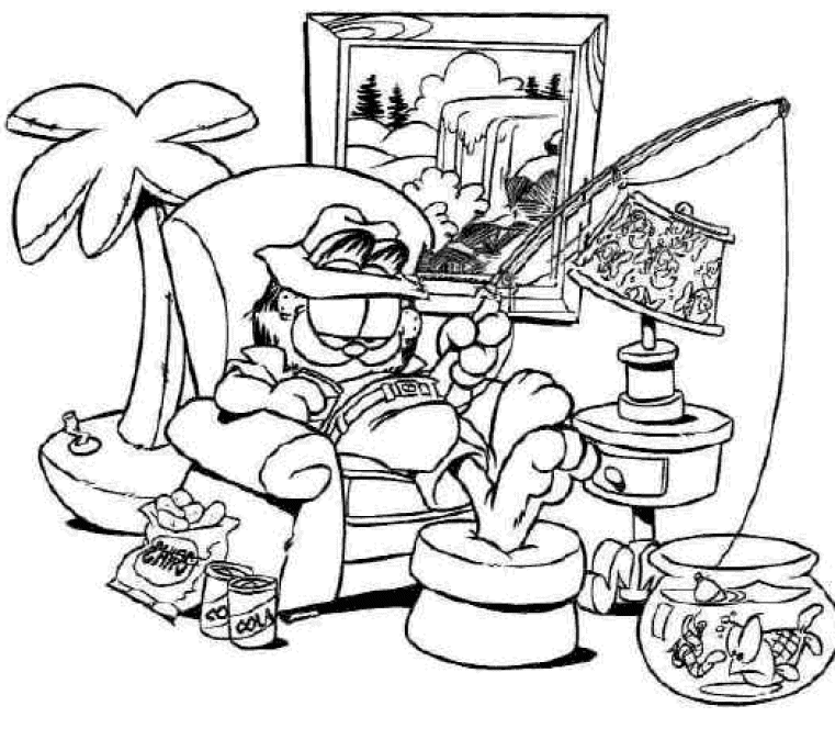 garfield coloring pages holidays - photo #5