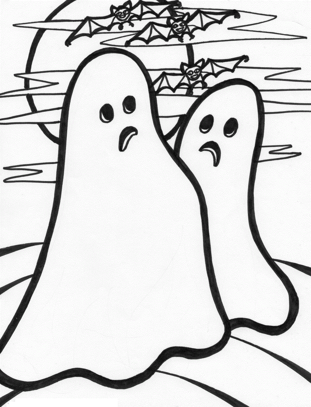 Printable Ghost Coloring Pages Printable World Holiday