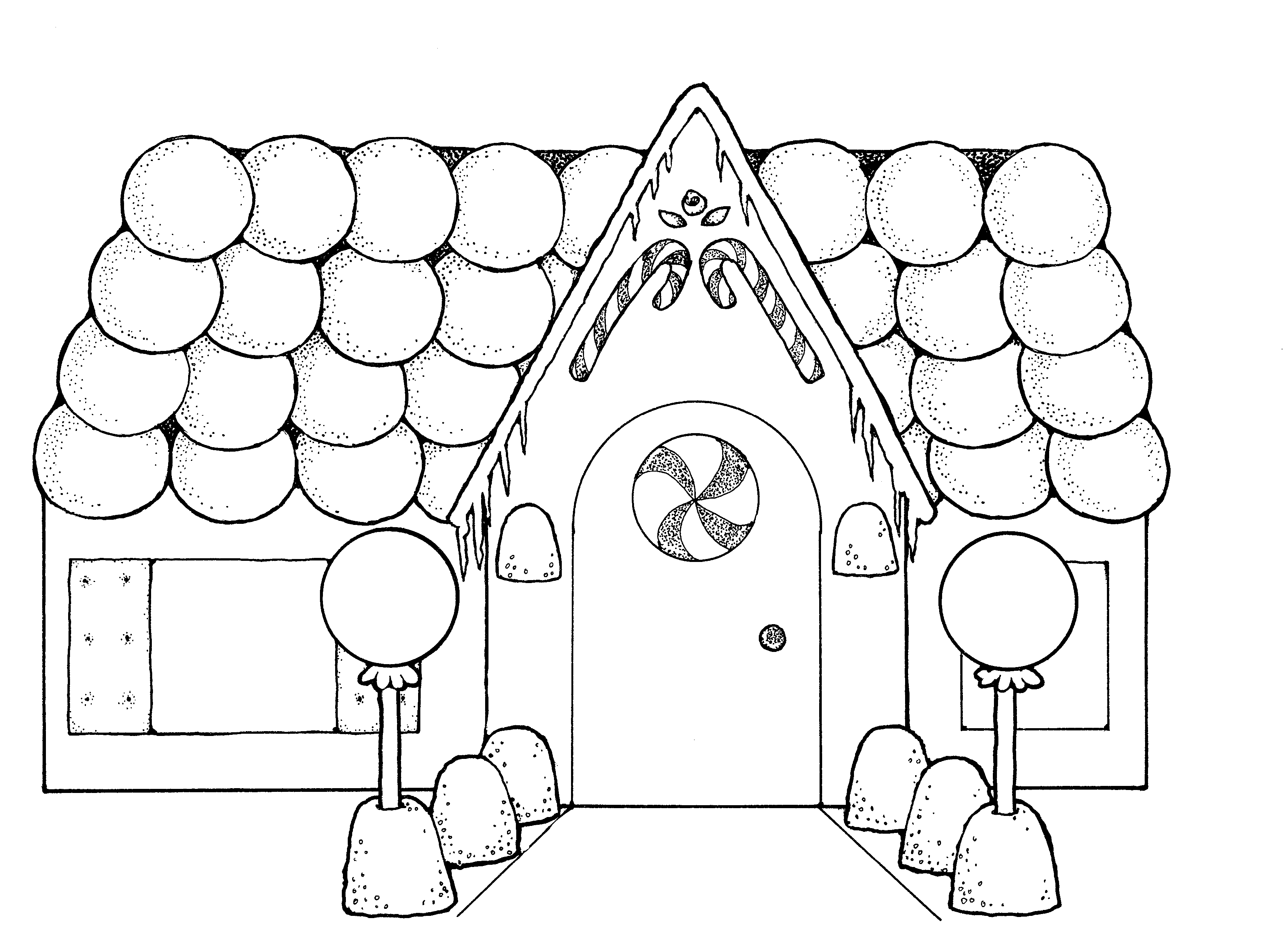 Gingerbread Houses Coloring Pages