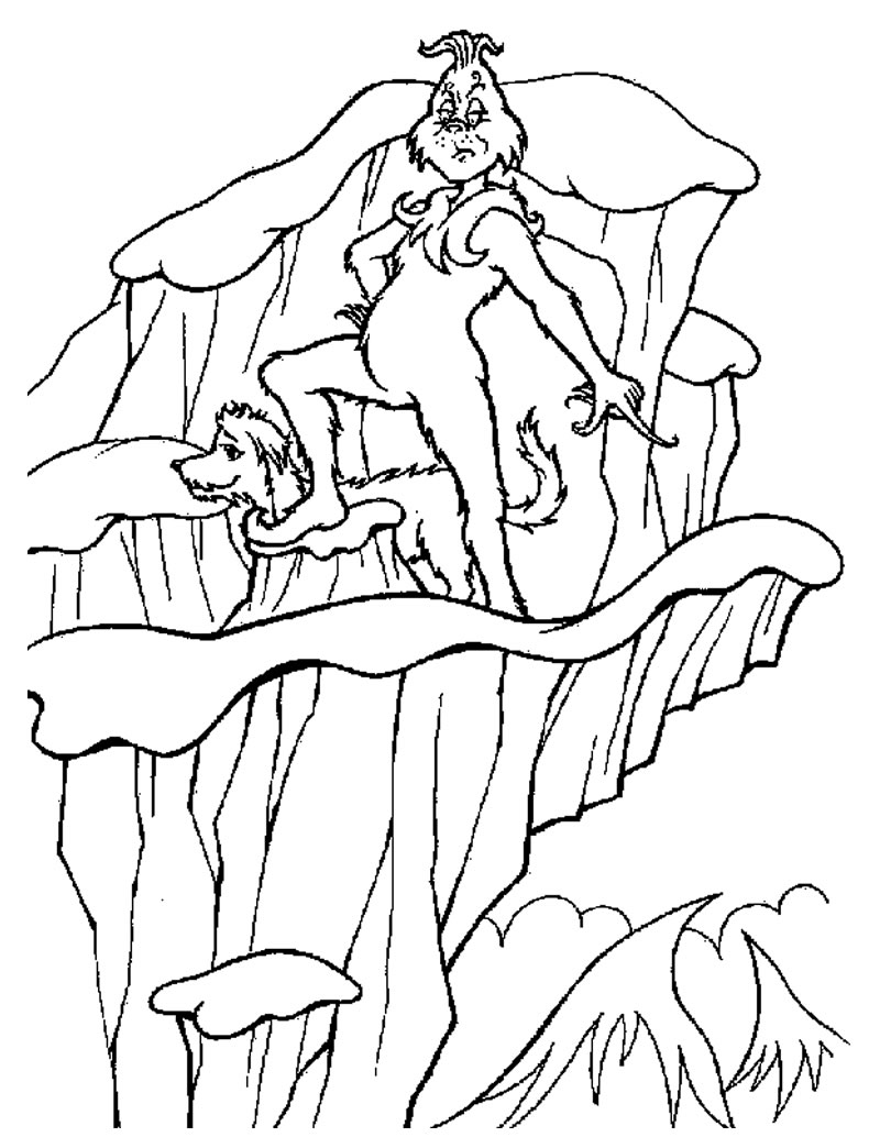 Grinch Christmas Coloring Pages Grinch Coloring Page