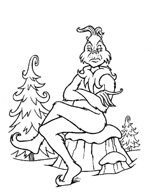 cartoon coloring pages of the grinch - photo #11