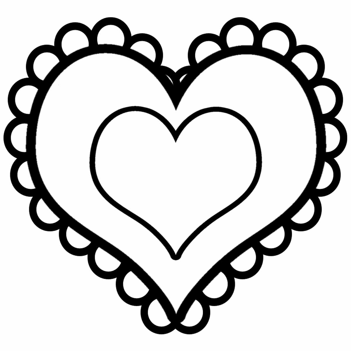 a coloring pages of a heart - photo #12