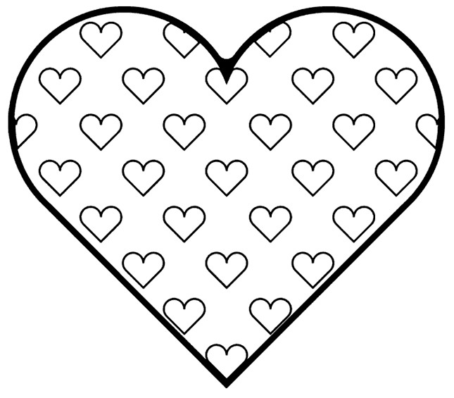 a coloring pages of a heart - photo #6