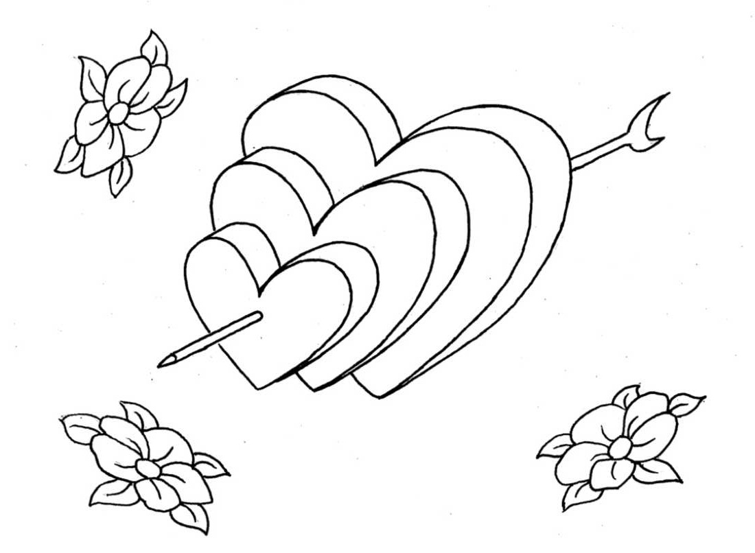 hearts coloring pages - photo #34