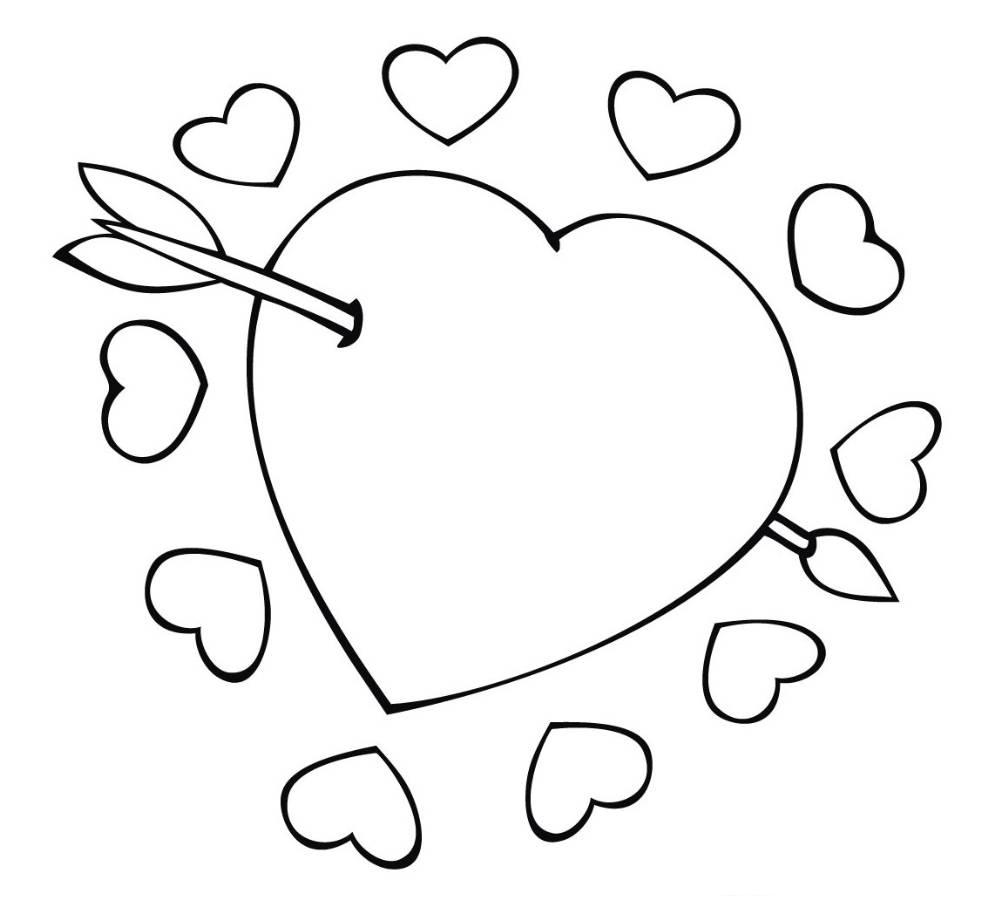 hearts and rose Colouring Pages (page 3)