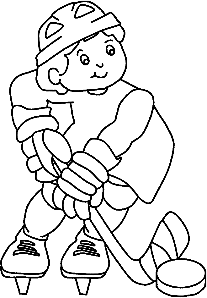 ice hockey coloring pages for kids - photo #7