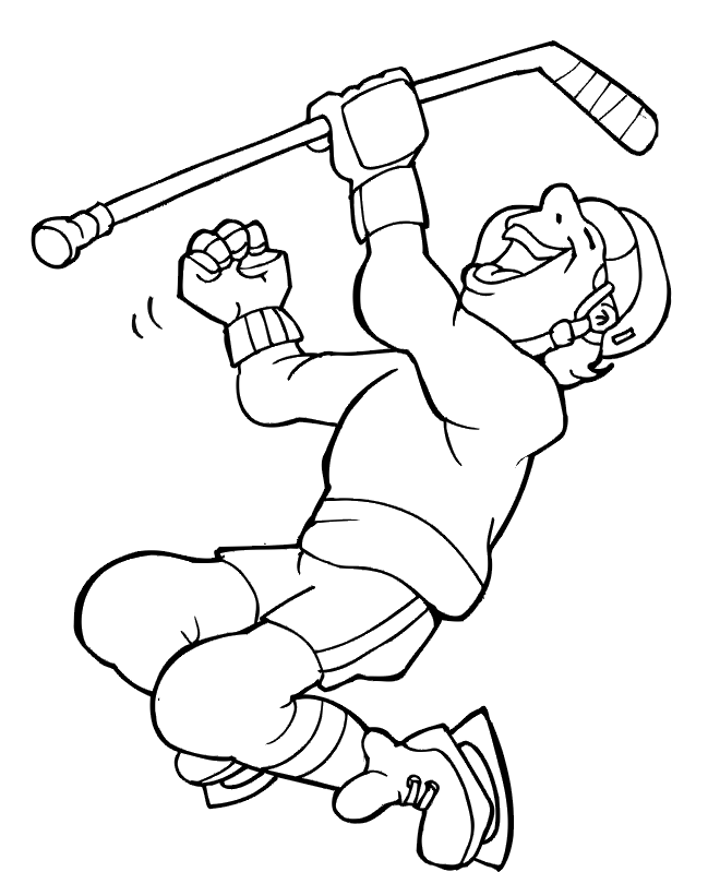 kid coloring pages hockey - photo #4