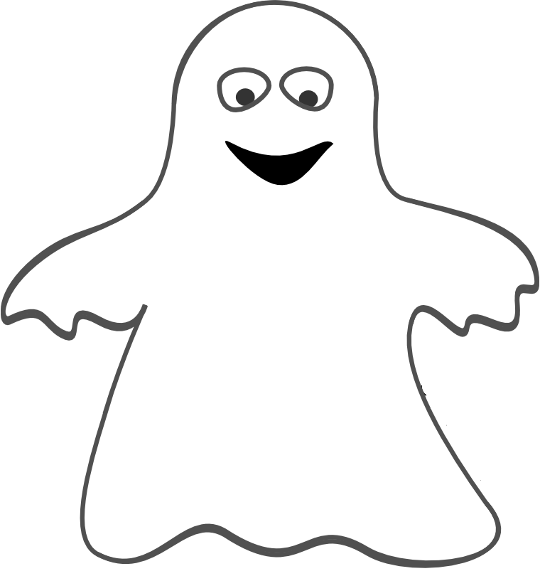 free black and white ghost clipart - photo #8