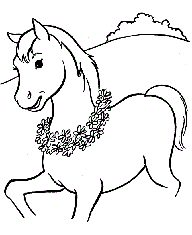 images of coloring pages of horses - photo #9