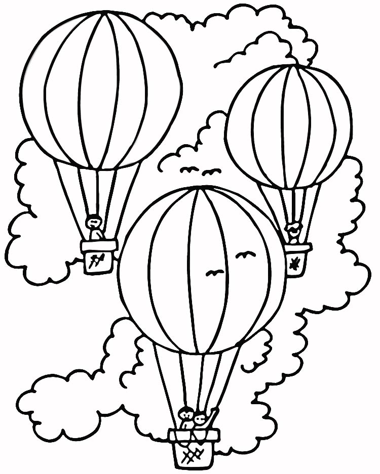 Free Printable Hot Air Balloon Coloring Pages For Kids