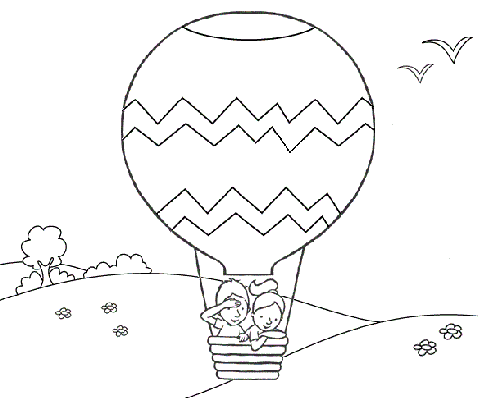 Free Printable Hot Air Balloon Coloring Pages For Kids