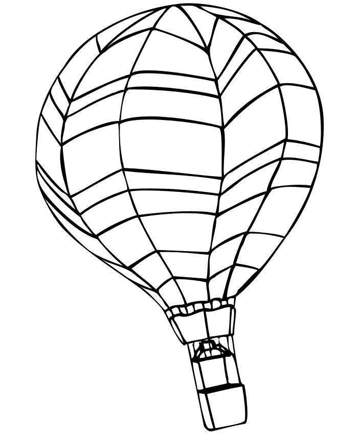 Hot Air Balloon Coloring Pages - Kidsuki