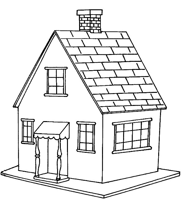 house clipart coloring - photo #23