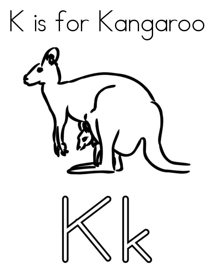 kangaroo coloring pages preschoolers - photo #33