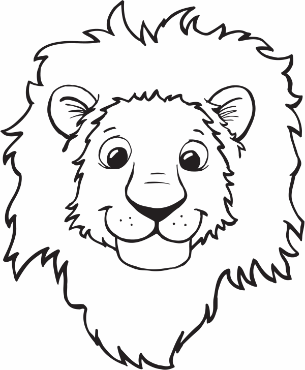 lion face coloring pages for kids - photo #1